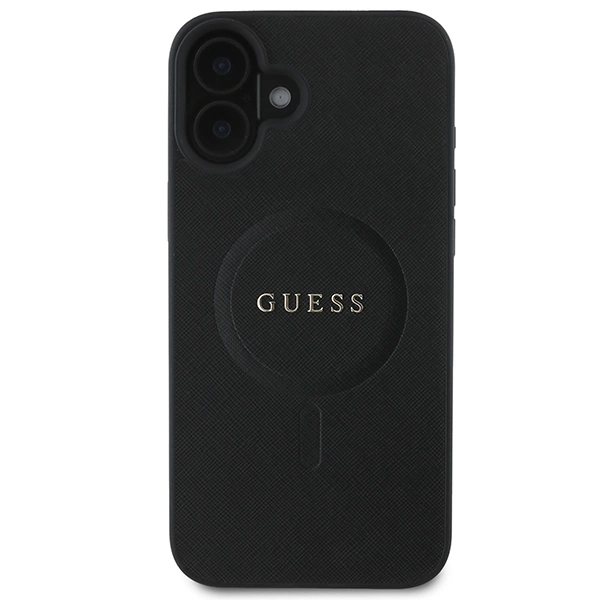 Guess GUHMP16MPSAHMCK Apple iPhone 16 Plus hardcase Saffiano Classic Logo MagSafe black