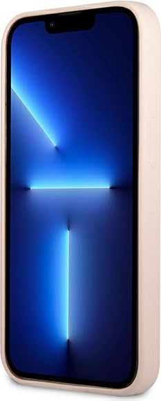Guess GUHCP13MSLTGP Apple iPhone 13 pink hardcase Silicone Triangle