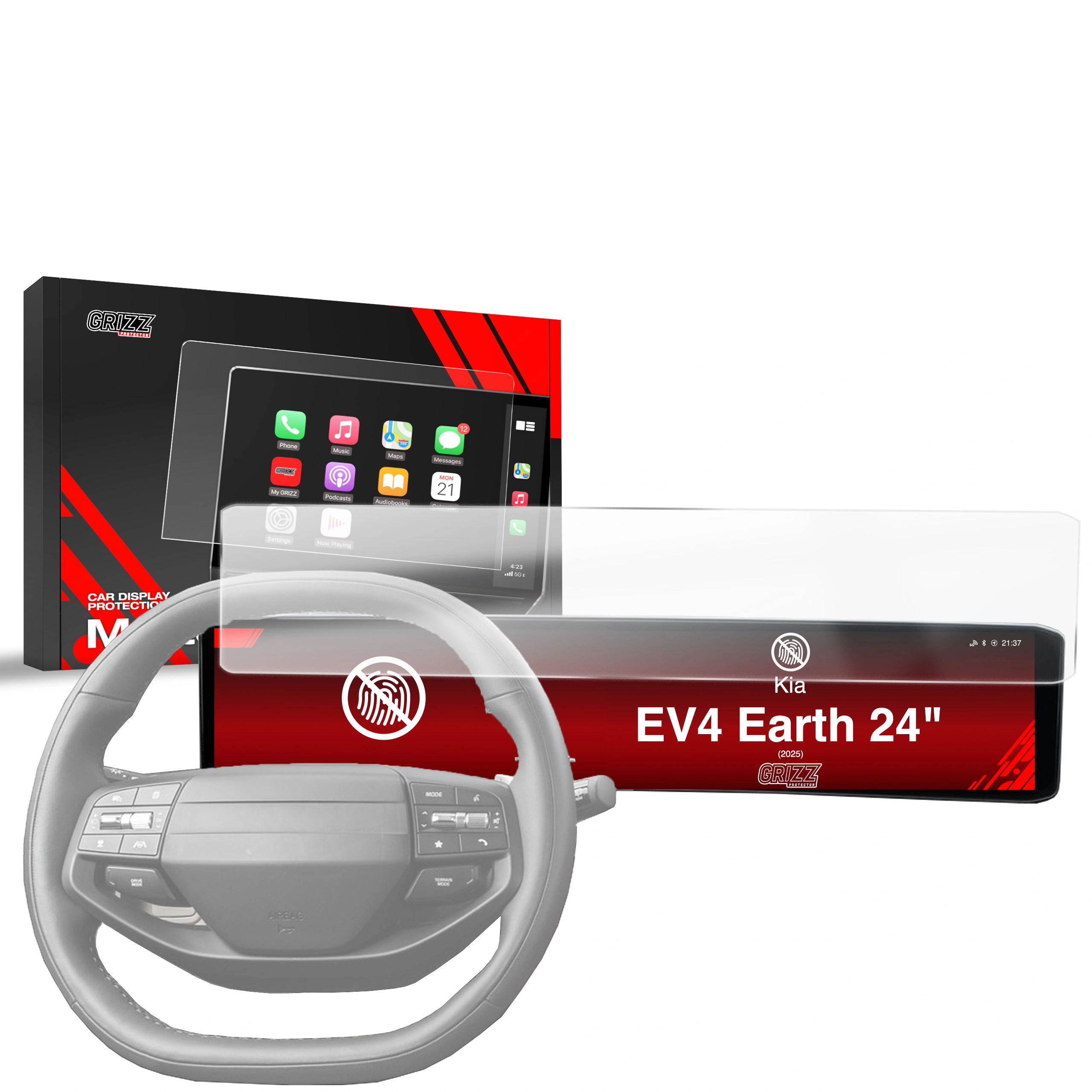 Folia matowa GrizzGlass CarDisplay Protection do Kia EV4 Earth 24" (2025)