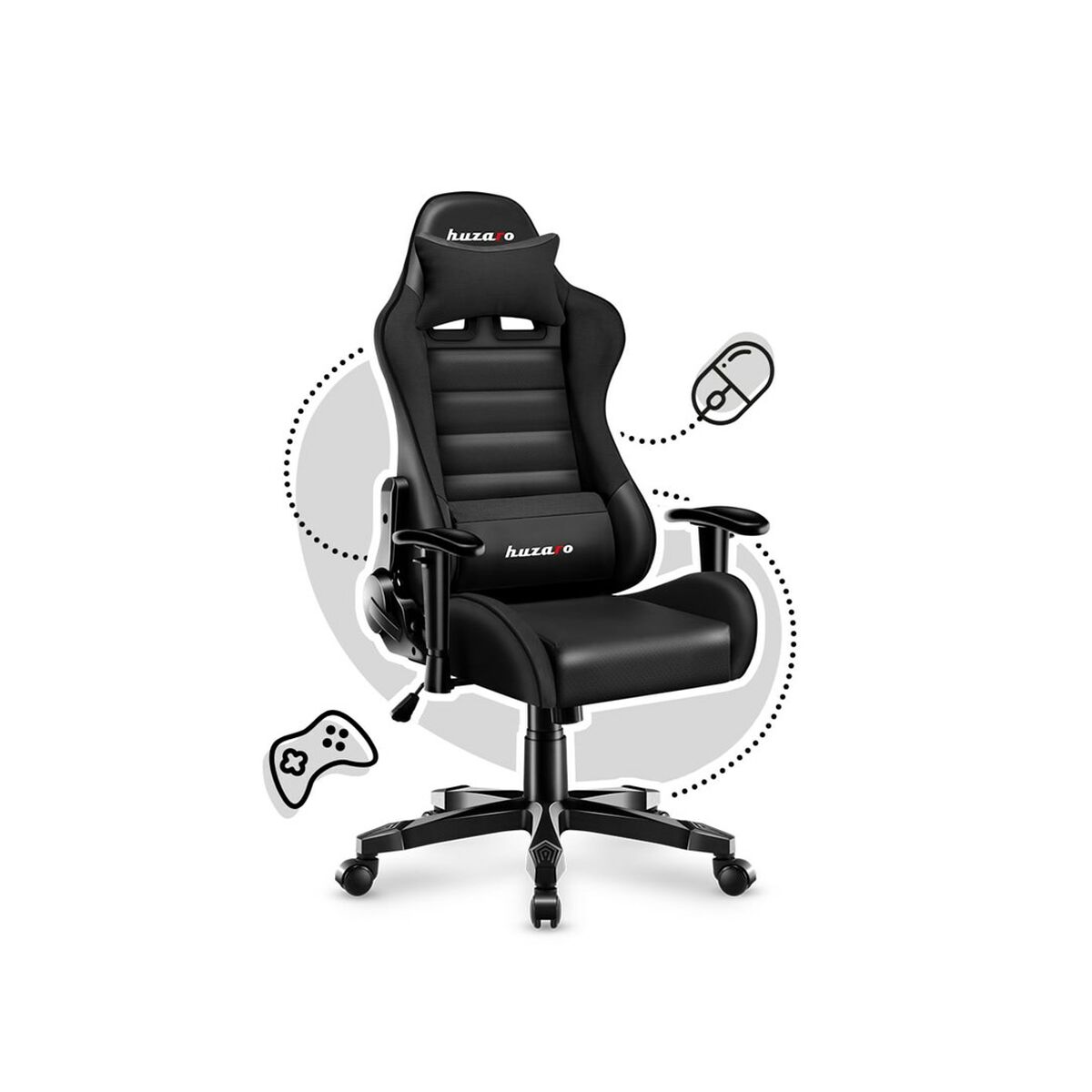 Gaming Chair Huzaro HZ-Ranger 6.0 Black Black Gaming Chair Huzaro HZ-Ranger 6.0 Black Black