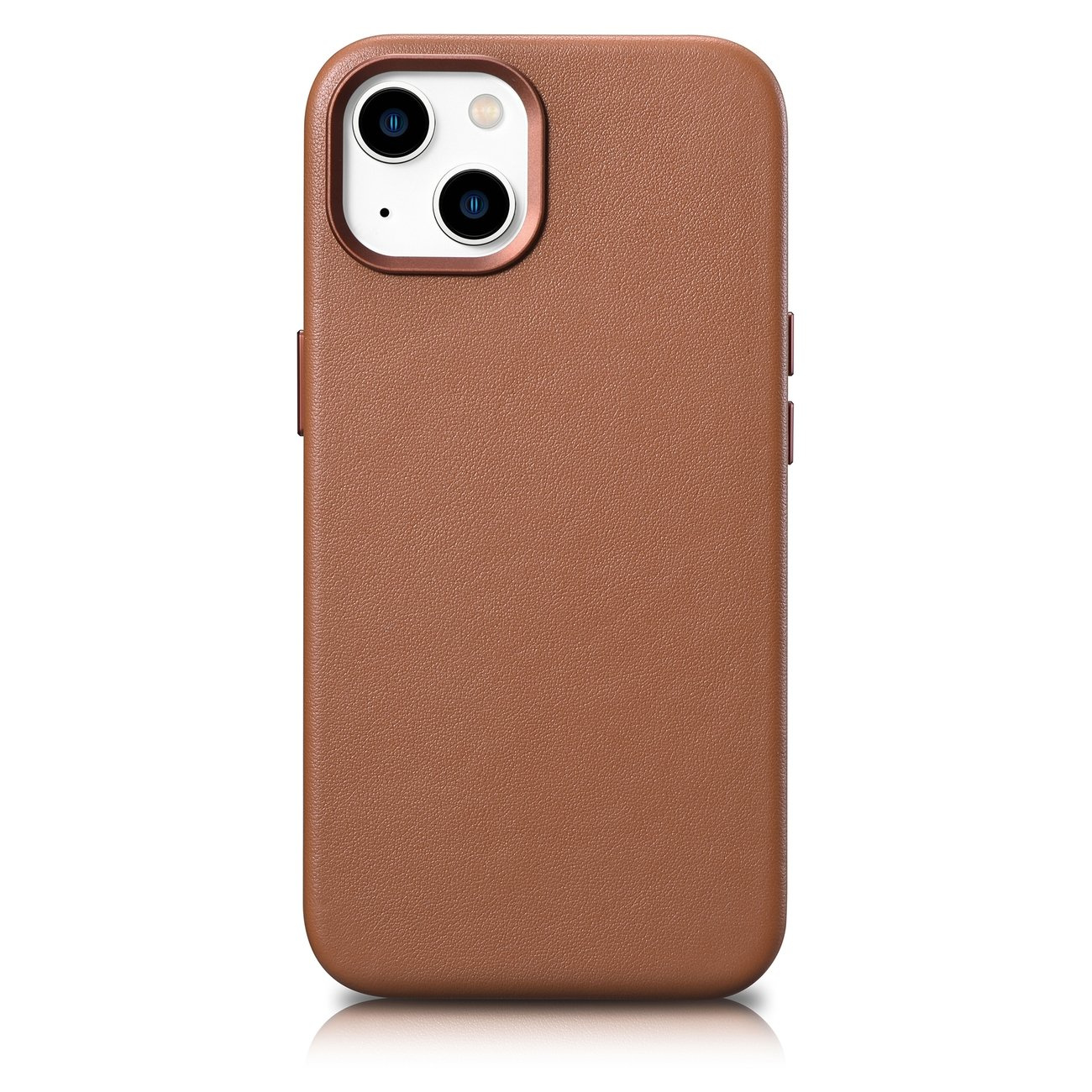iCarer Case Leather MagSafe Apple iPhone 14 Plus brown
