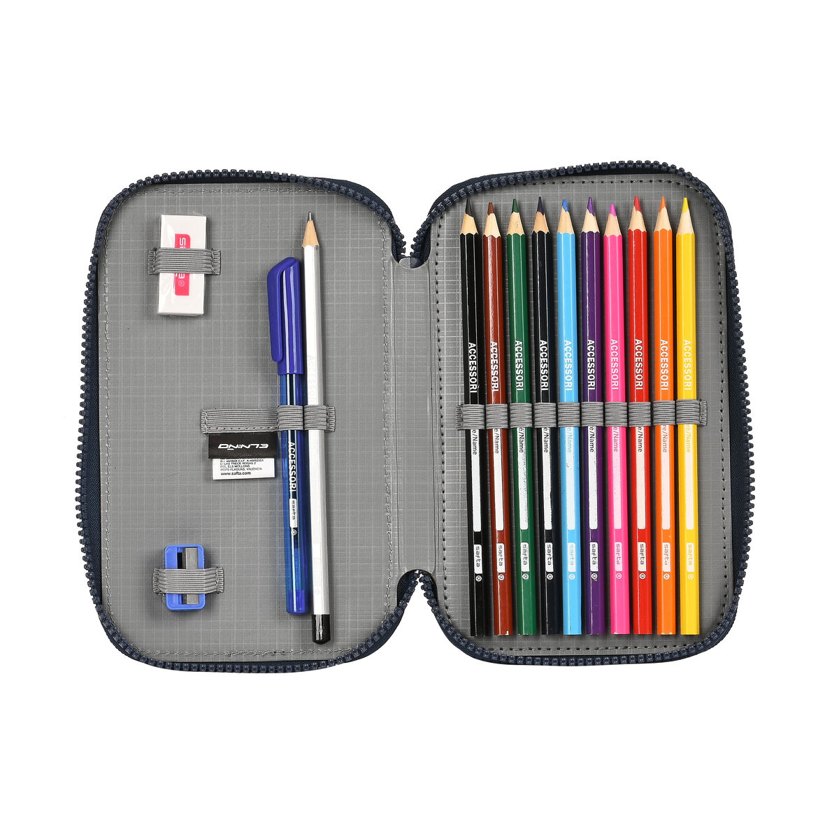 School Case with Accessories El Niño Bahia Blue (12.5 x 19.5 x 4 cm) (28 pcs)