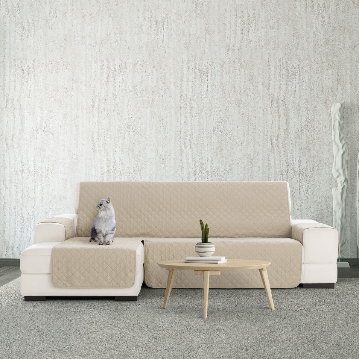 Sofa Cover Eysa NORUEGA White 100 x 110 x 240 cm