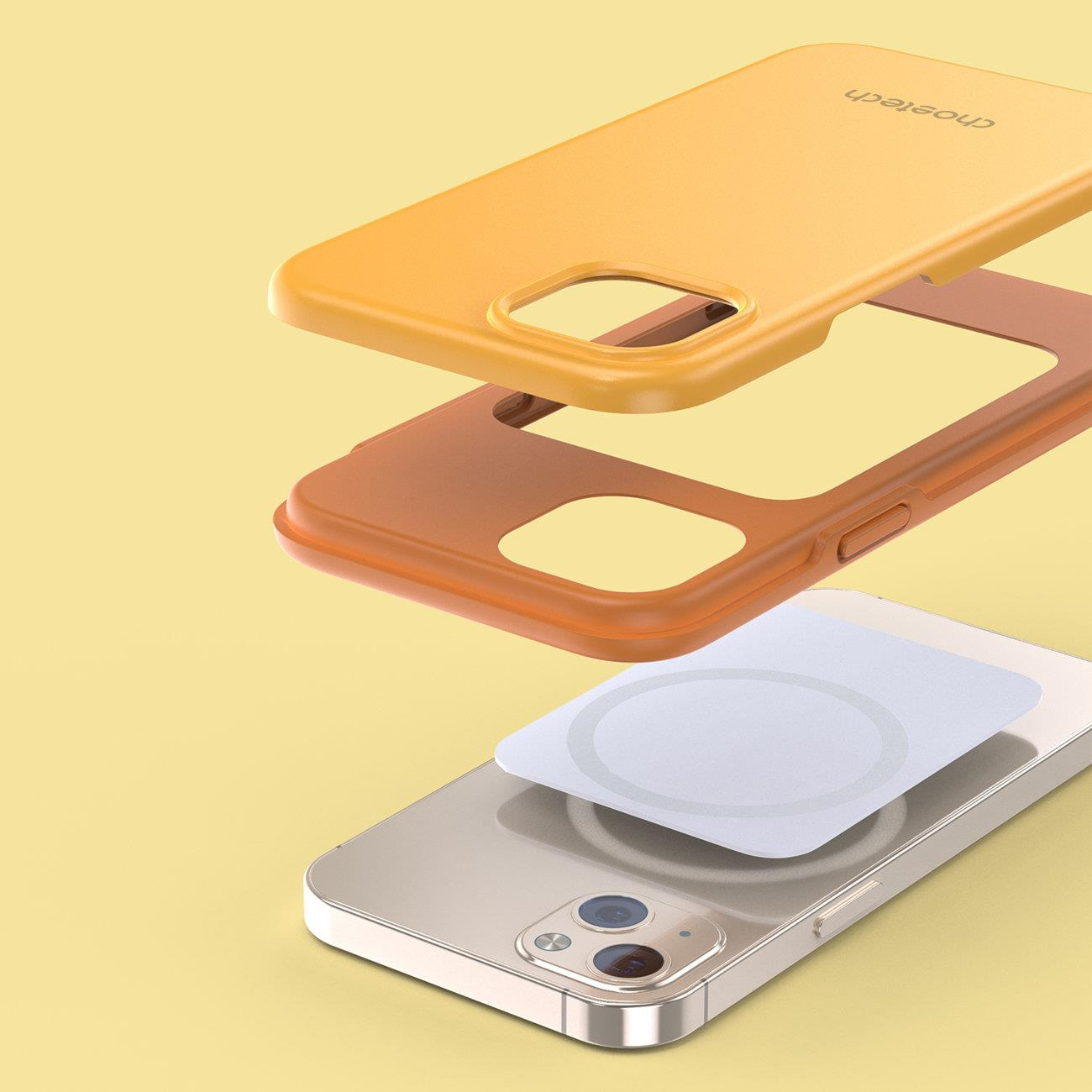 Choetech PC0112-MFM-YE MFM Anti-drop Made For MagSafe Apple iPhone 13 orange