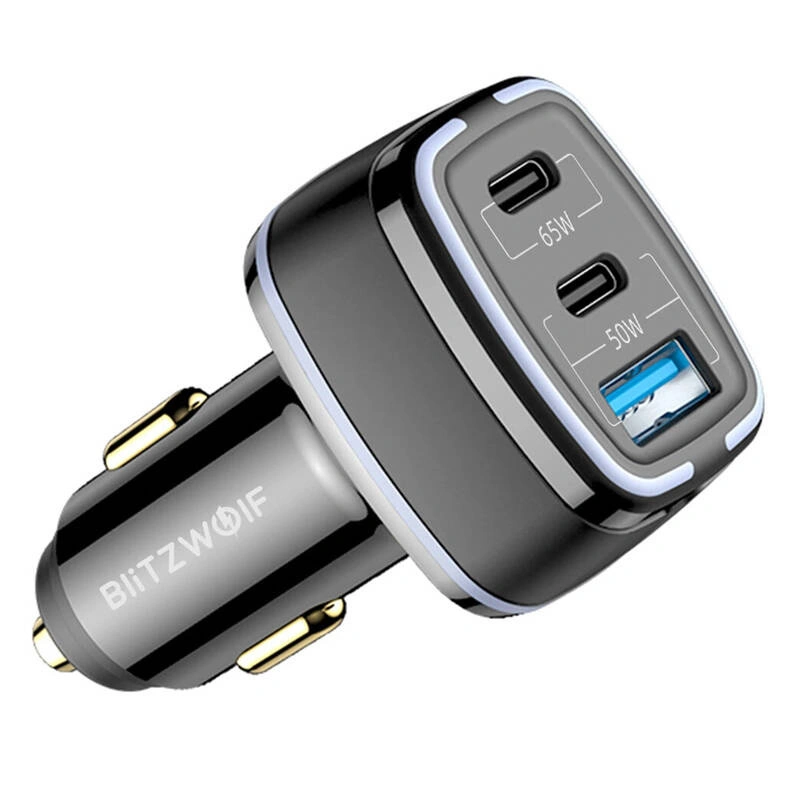 Ładowarka samochodowa BlitzWolf BW-BC4 115W 3-port USB-A, 2x USB-C PD