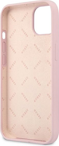 Guess GUHCP13SSLTGU Apple iPhone 13 mini purple hardcase Silicone Triangle