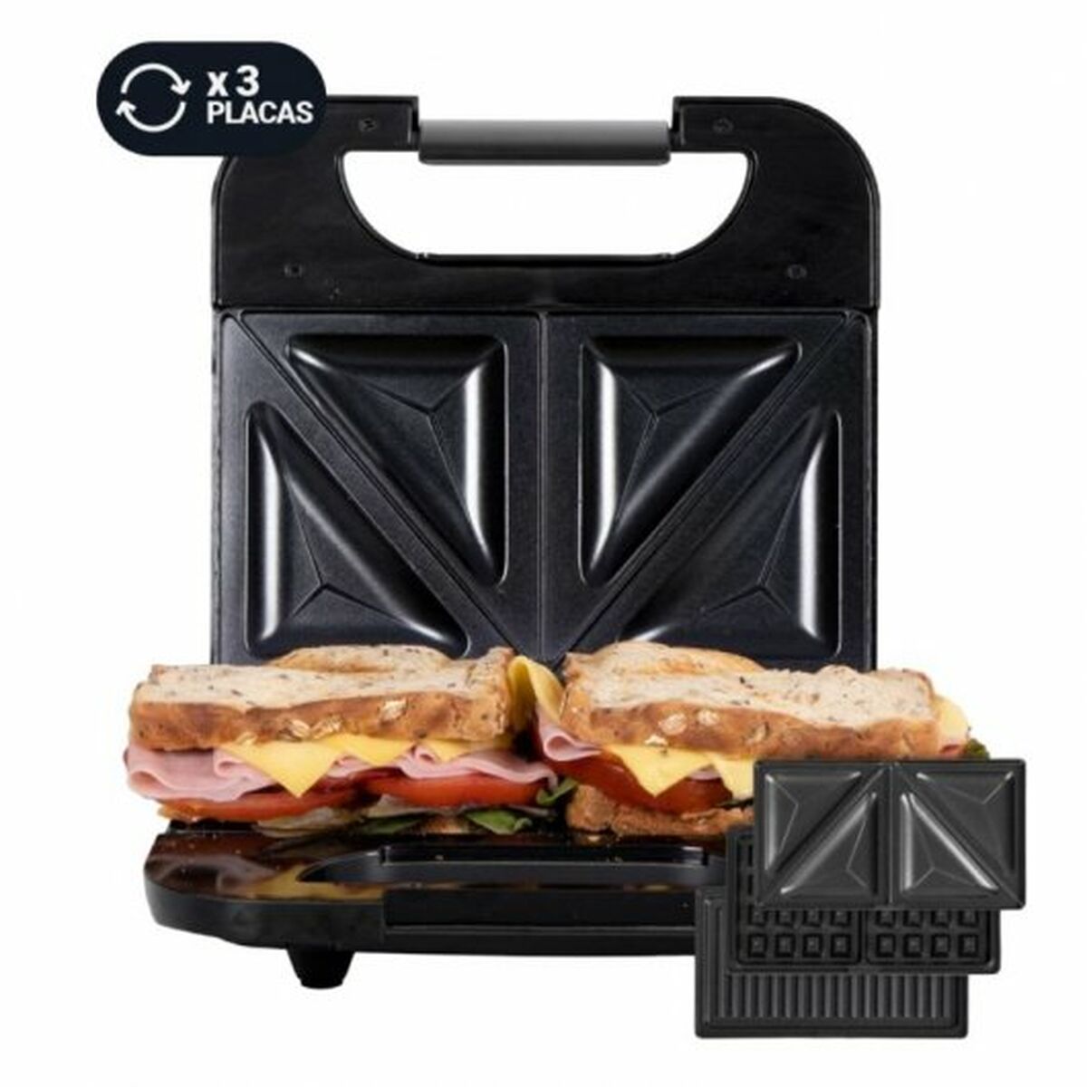 Sandwich Maker Universal Blue 700 W Black