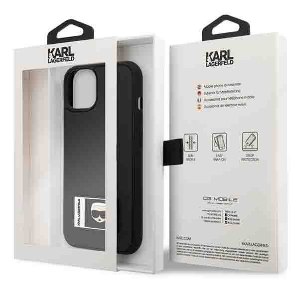 Karl Lagerfeld KLHCP13M3DKPK Apple iPhone 13 black hardcase Ikonik Patch