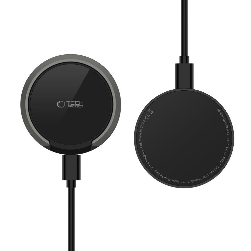 Tech-Protect QI15W-A33 Magnetic MagSafe Wireless Charger Black