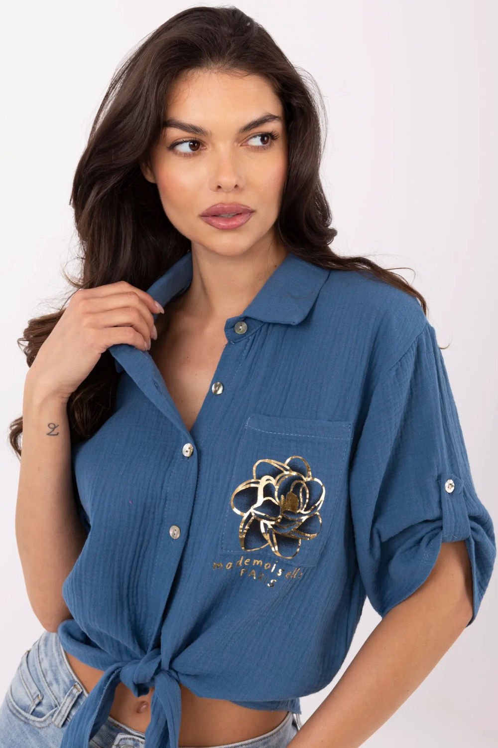  Shirt model Italy Moda  blue