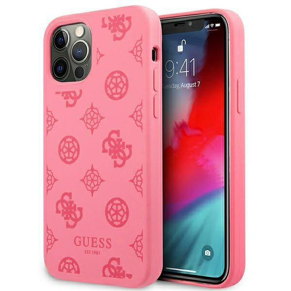 Guess GUHCP12LLSPEFU Apple iPhone 12 Pro Max fushia hard case Peony Collection
