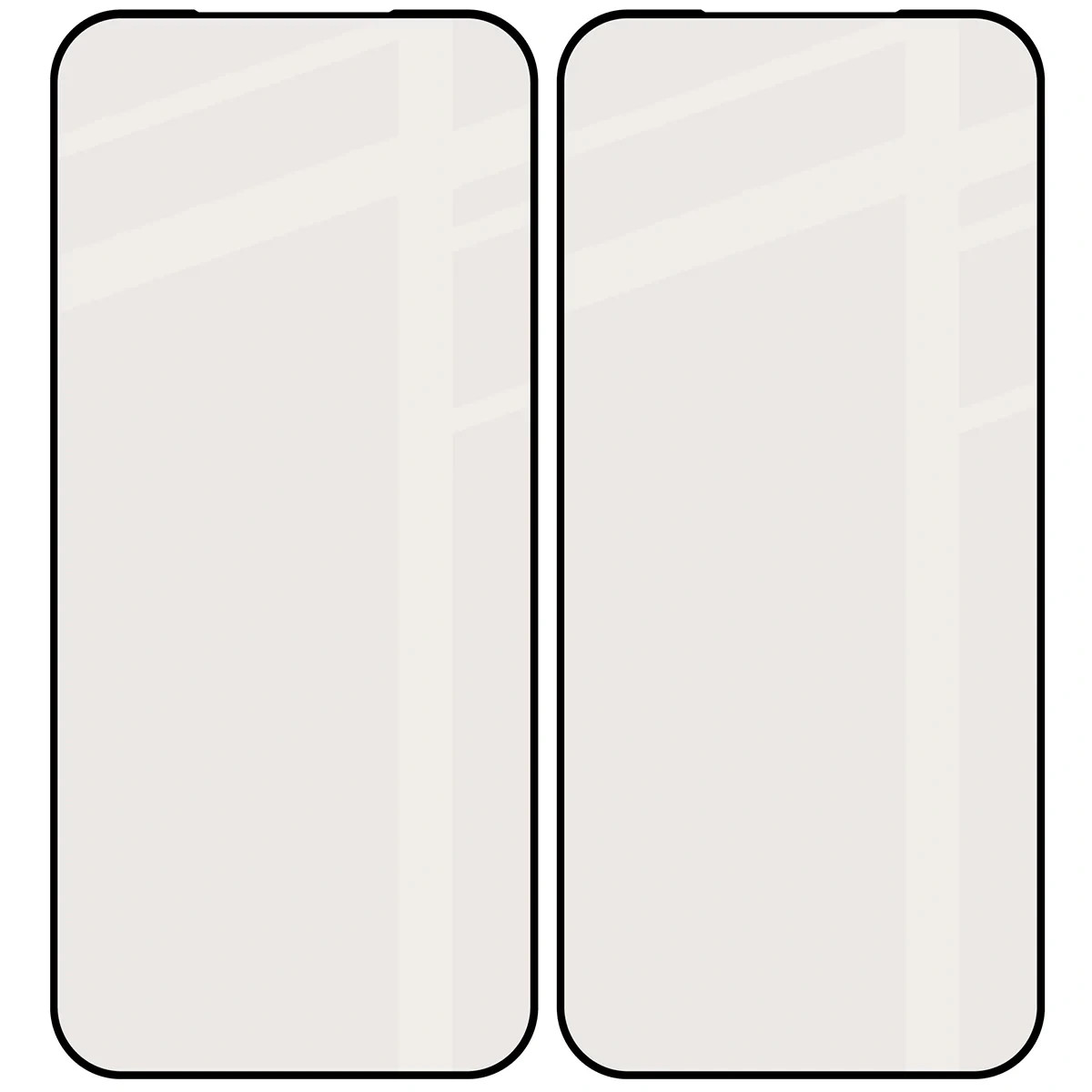 Matowe szkło hartowane Bizon Glass Matte Duo do Apple iPhone 17 Pro Max, czarna ramka [2 PACK]