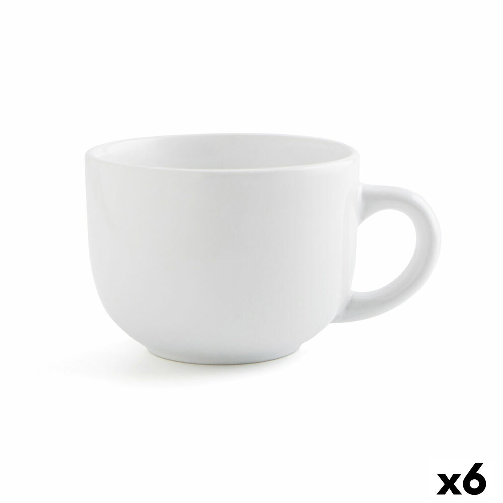 Plate Quid Snow Ceramic White (40 cl) (Pack 6x)