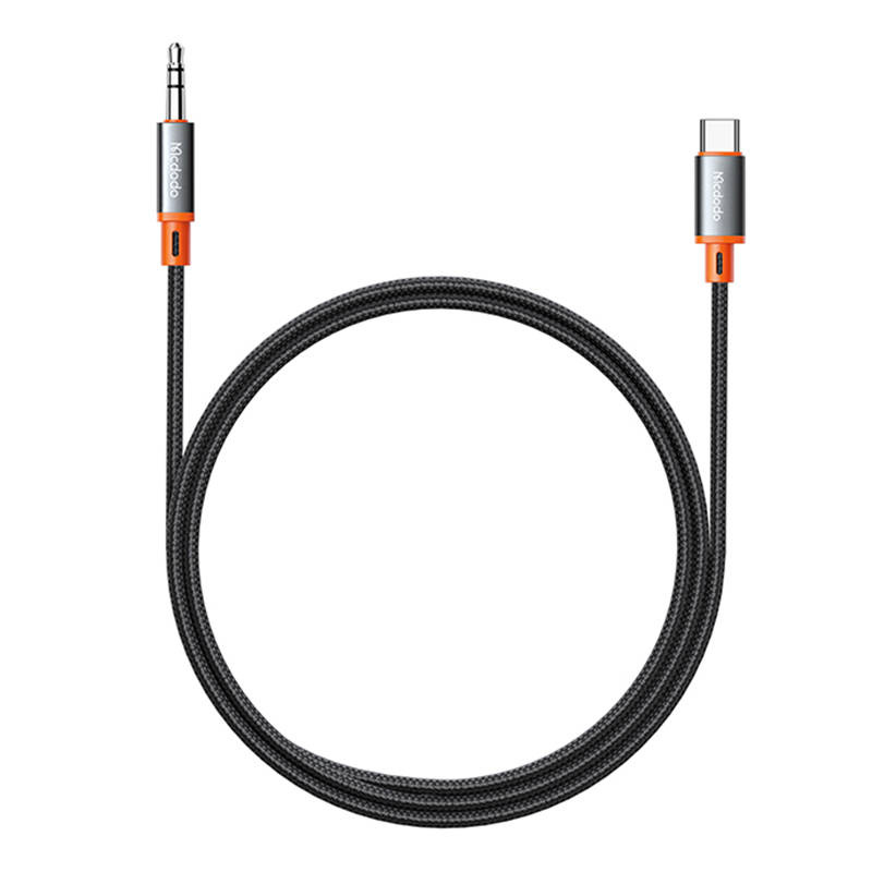 Mcdodo CA-0820 USB-C/mini jack 3.5mmm AUX Cable, 1.2m (black)