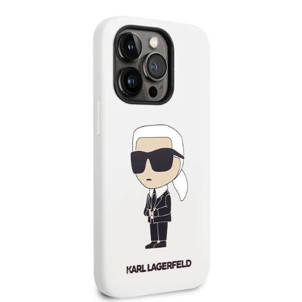 Karl Lagerfeld KLHCP14XSNIKBCH Apple iPhone 14 Pro Max hardcase white Silicone Ikonik