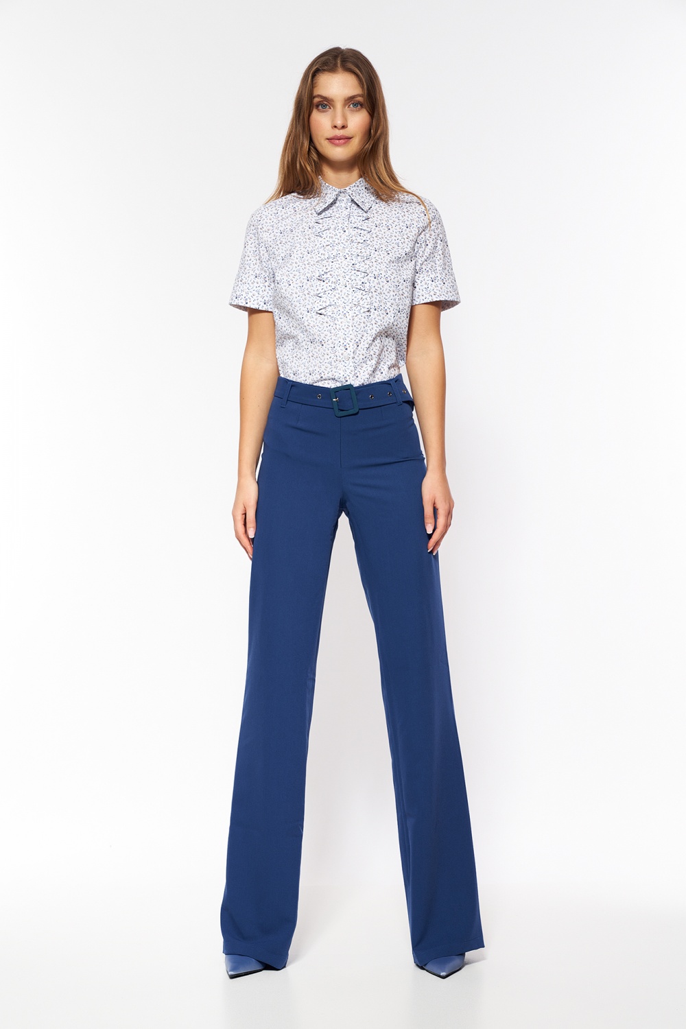  Women trousers model 163403 Nife  navy blue