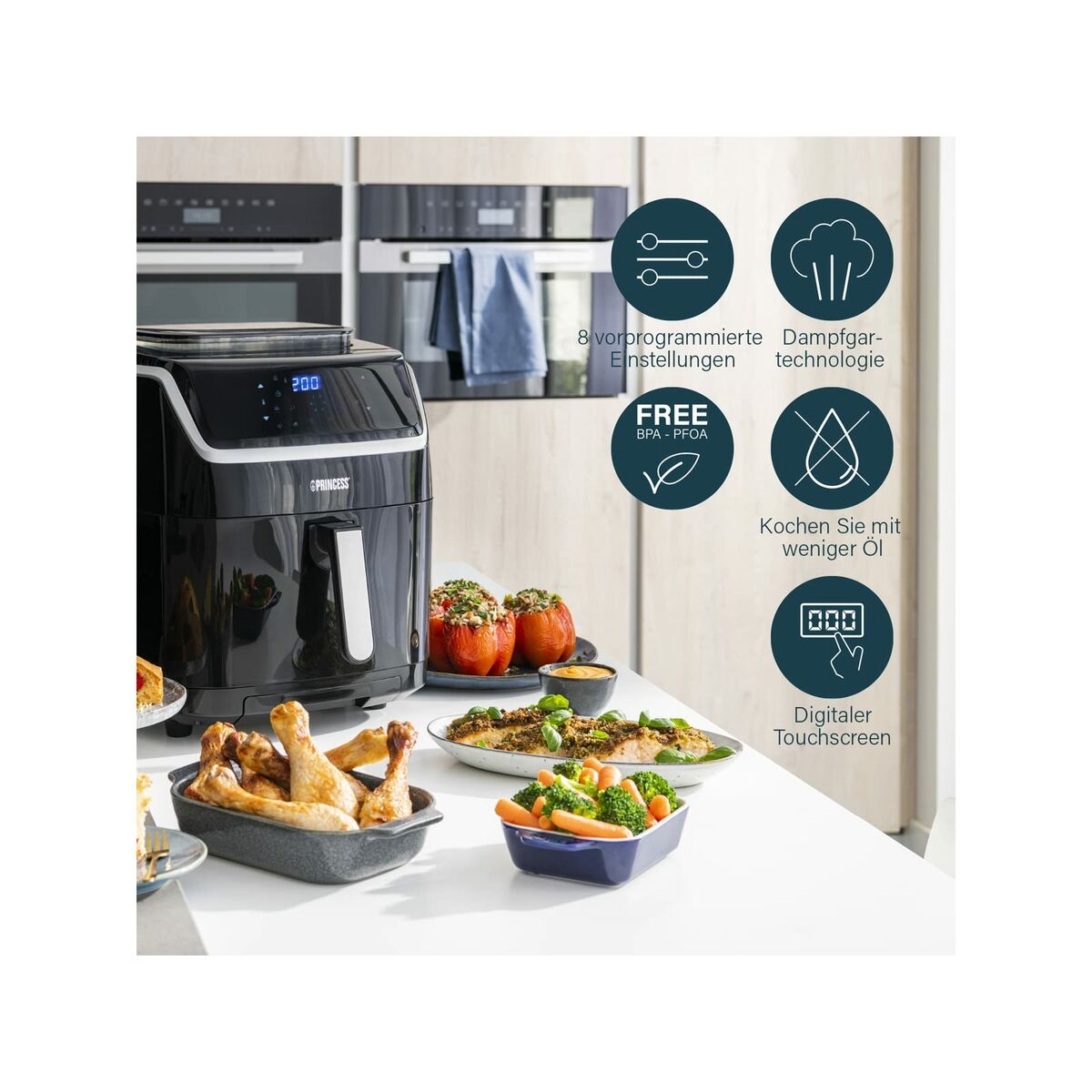 Air Fryer Princess 871301609842901.182080.01.001 1700 W Black Air Fryer Princess 871301609842901.182080.01.001 1700 W Black