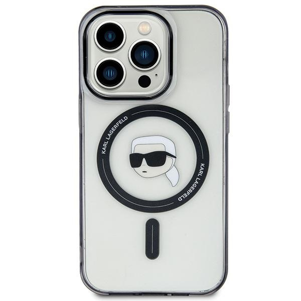 Karl Lagerfeld KLHMP15MHKHNOTK Apple iPhone 15 Plus hardcase IML Karl`s Head MagSafe transparent