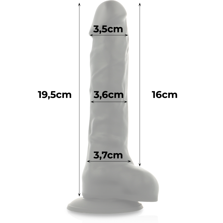 COCK MILLER SILICONE DENSITY COCKSIL ARTICULABLE BLACK 19.5 CM