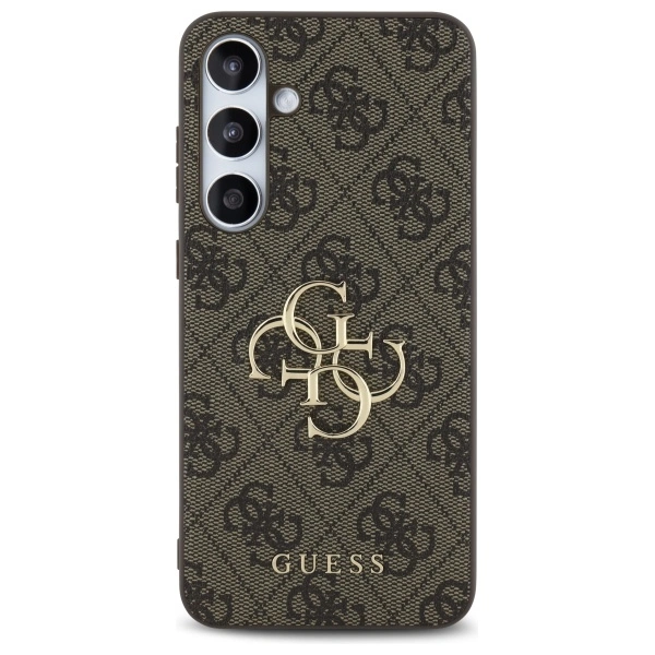Guess GUHCS24FE4GMGBR Samsung Galaxy S24 FE hardcase 4G Big Metal Logo brown
