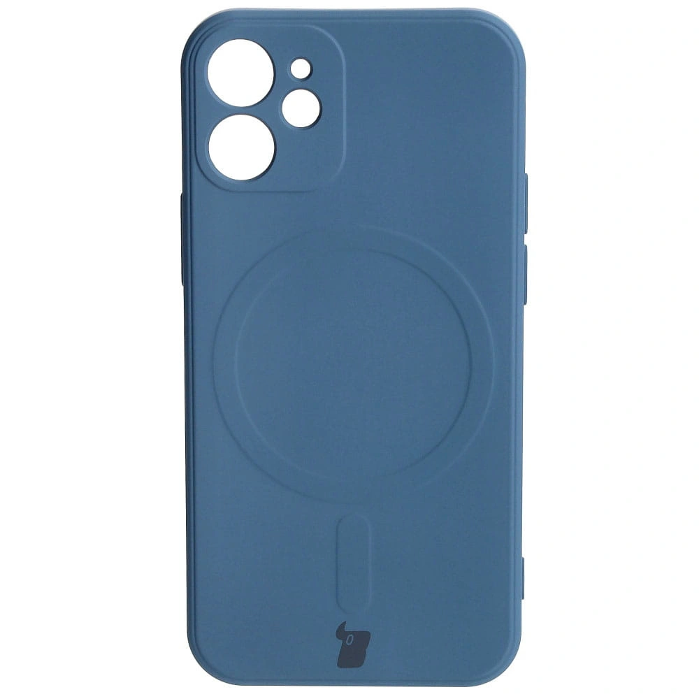 Bizon Case Silicone MagSafe Sq Apple iPhone 12 Mini navy blue