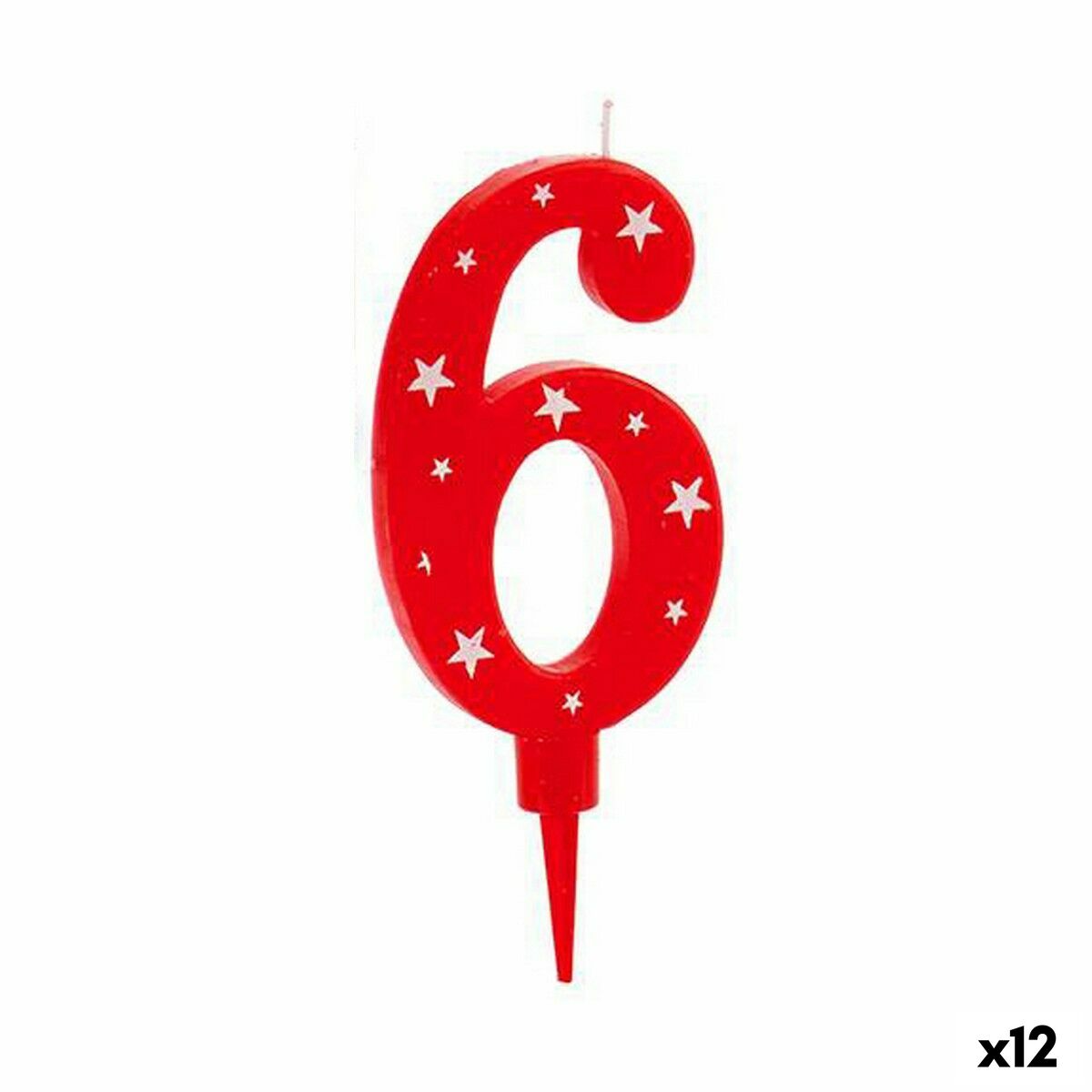 Candle Birthday Number 6 (12 Units)