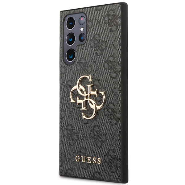 Guess GUHCS23L4GMGGR Samsung Galaxy S23 Ultra grey hardcase 4G Big Metal Logo