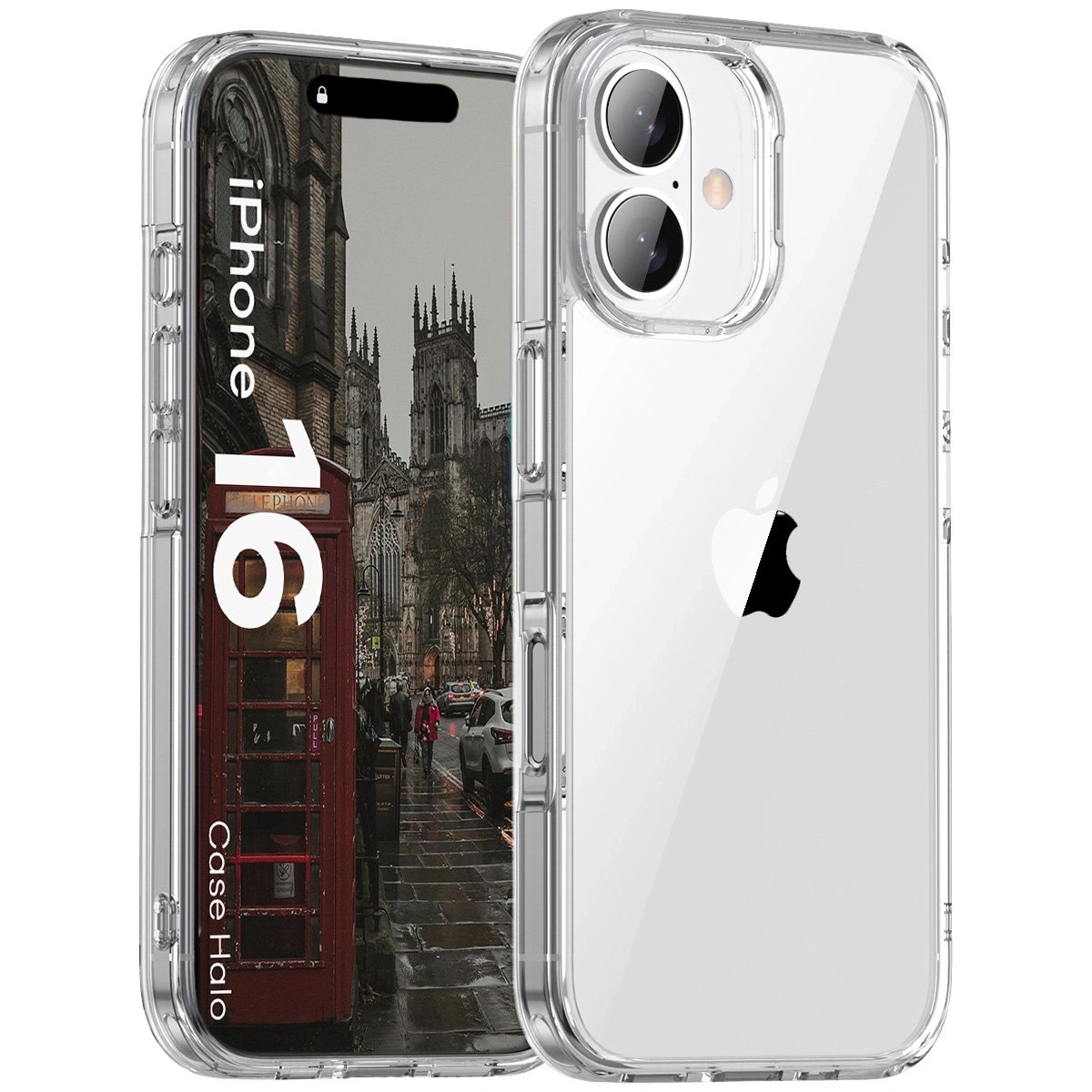 Etui Bizon Case Halo do Apple iPhone 16 przezroczyste