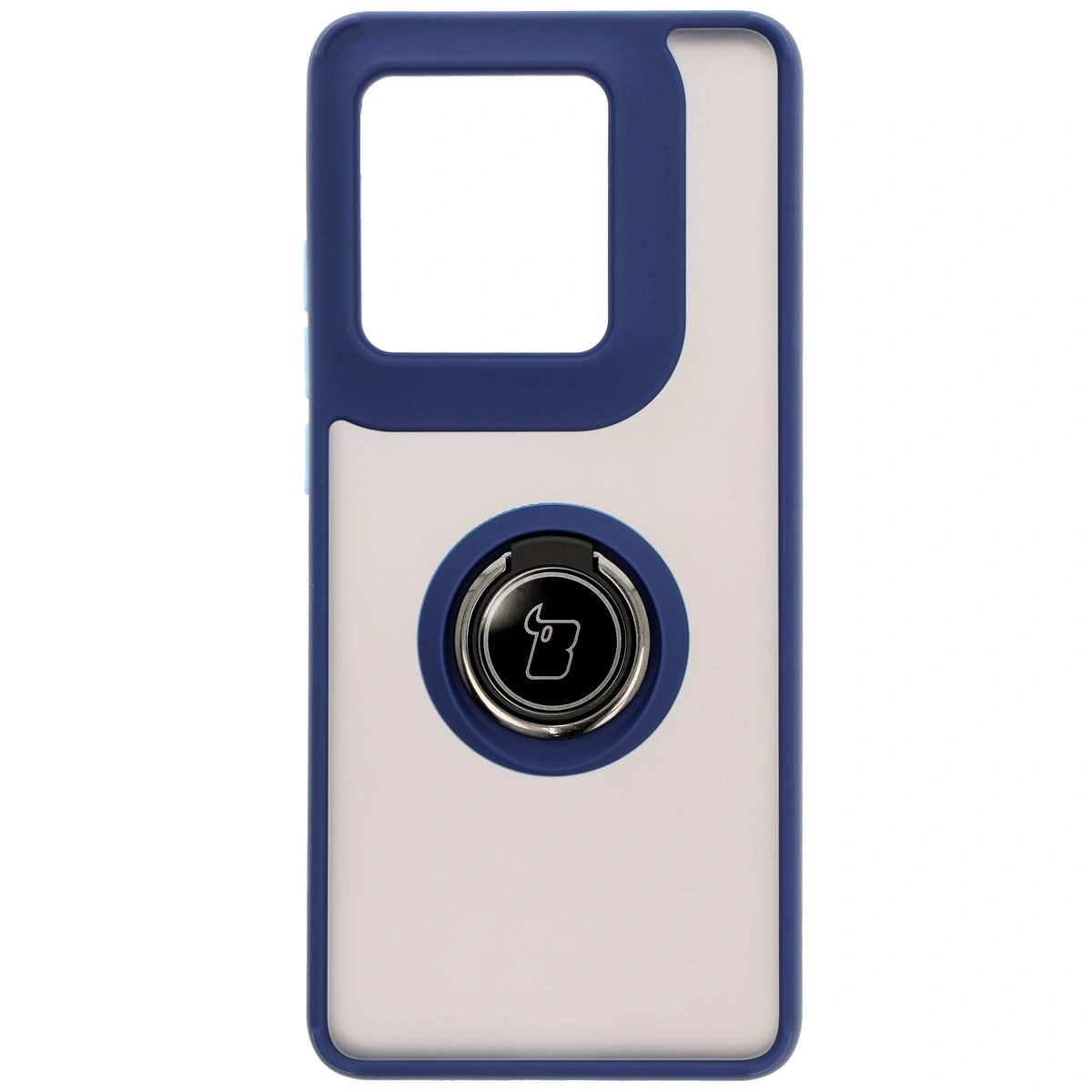 Bizon Case Hybrid Ring Motorola Edge 50 Ultra smoky with a navy blue frame