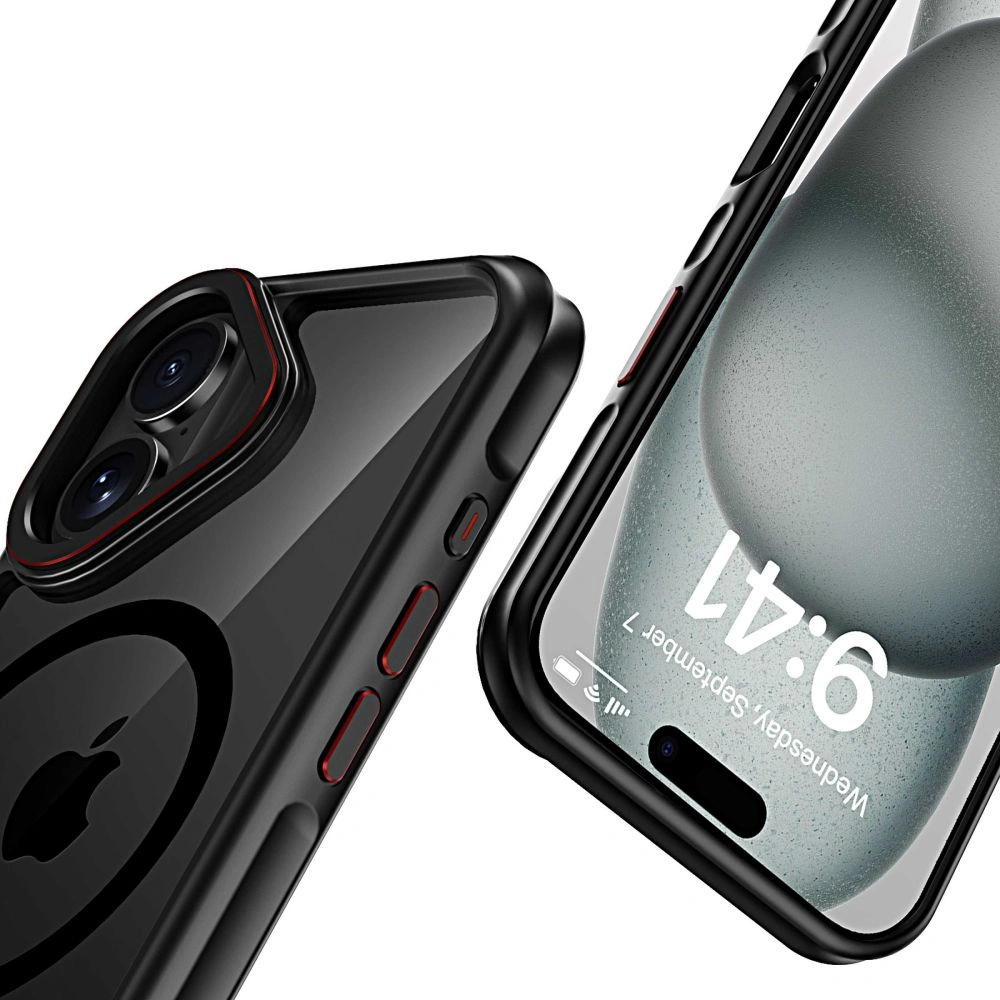Tech-Protect MagHybrid MagSafe Apple iPhone 16 Black/red