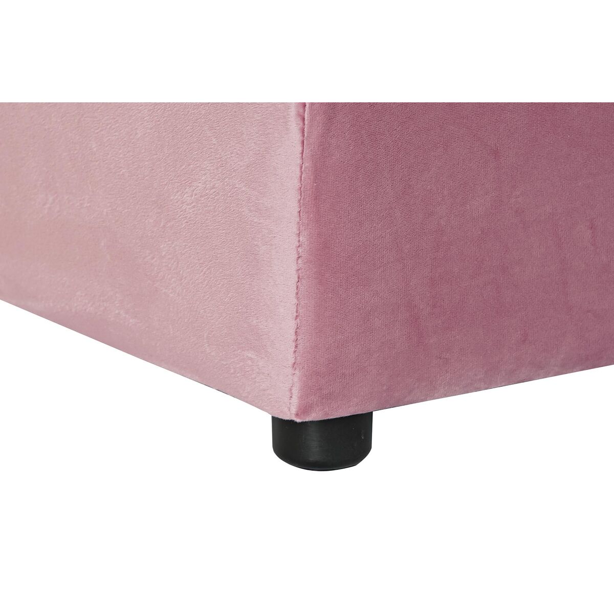Footrest DKD Home Decor Pink Polyester Modern (55 x 55 x 30 cm)