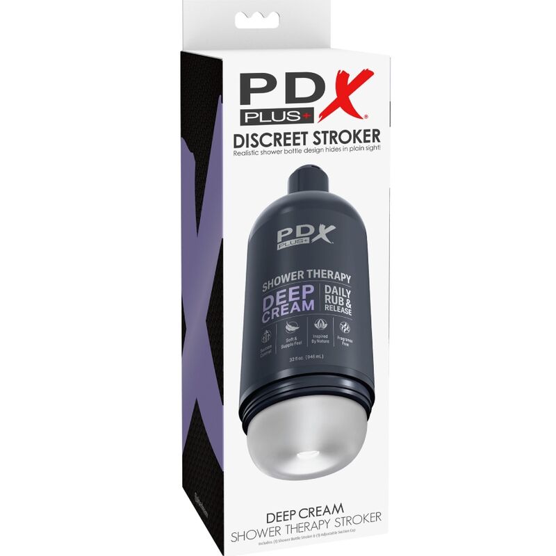 PDX PLUS - STROKER DISCREET DESIGN SHAMPOO BOTTLE DEEP CREAM