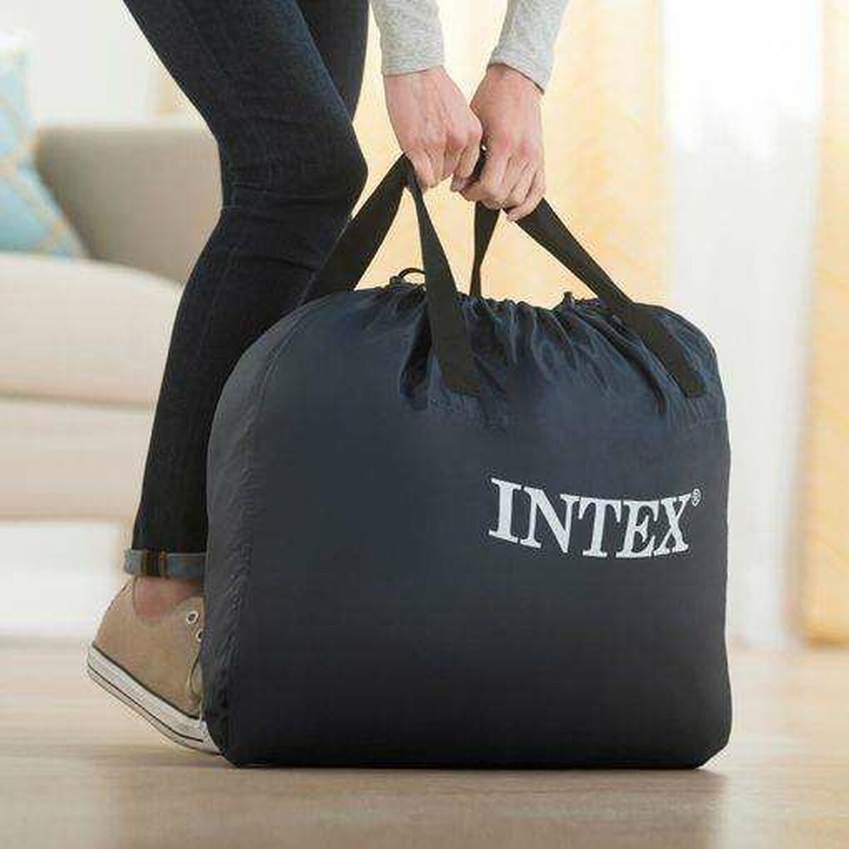 Inflatable Mattress Intex Dura-Beam Deluxe Plush 152 x 236 x 86 cm 272 kg