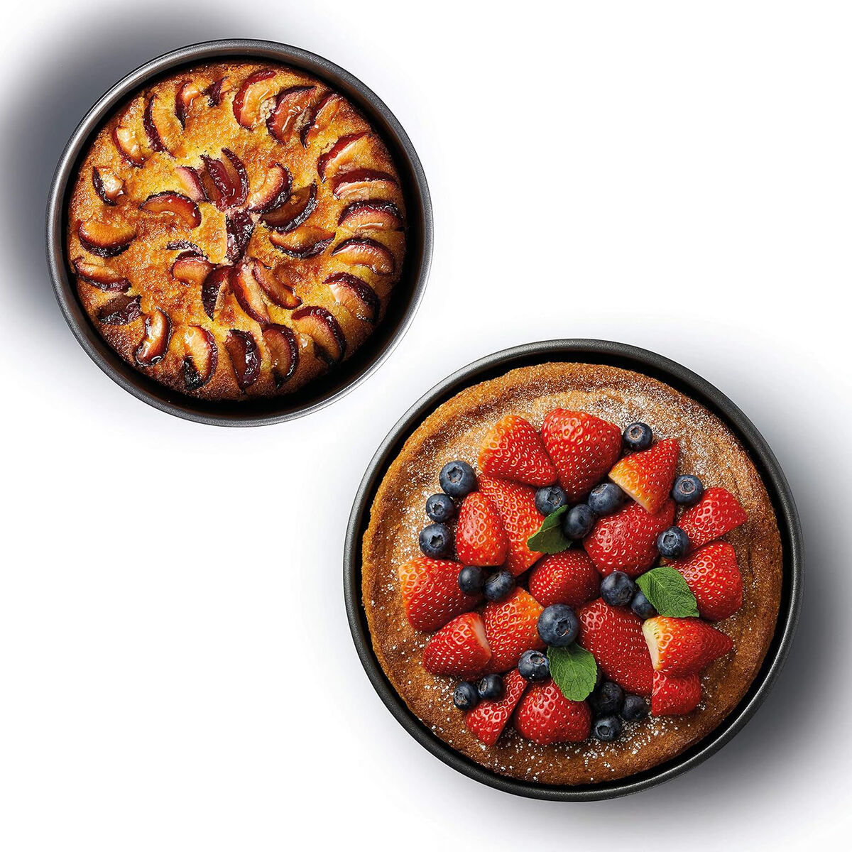 Springform Pan Quttin Black 24 x 7+28 x 6,8 cm 2 Pieces (6 Units)