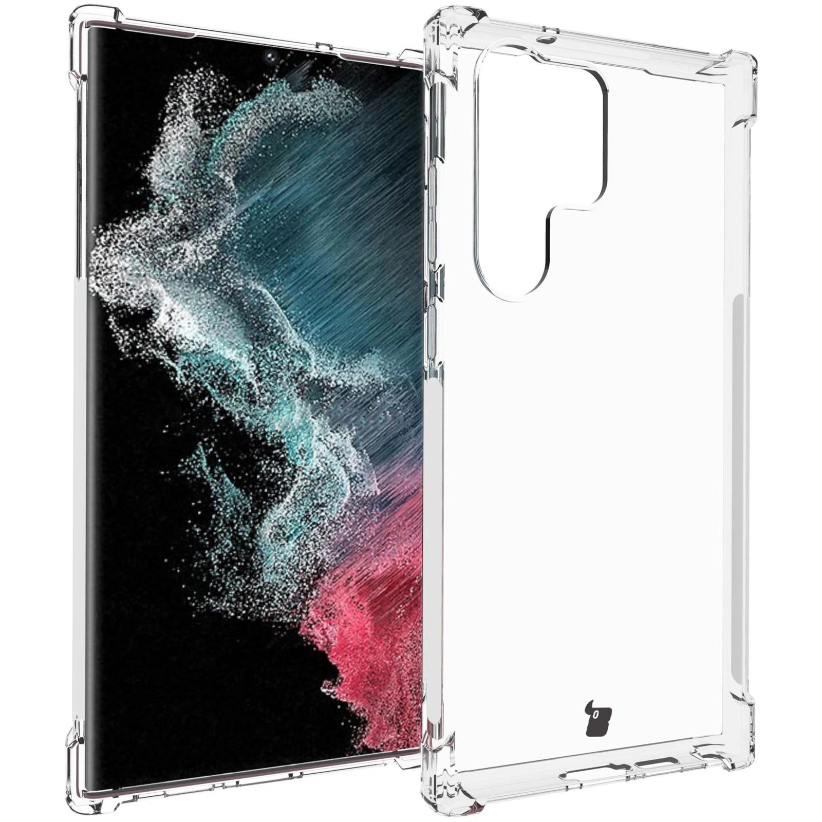 Bizon Case Clear Pack case + 2x screen film + lens protector Samsung Galaxy S23 Ultra clear