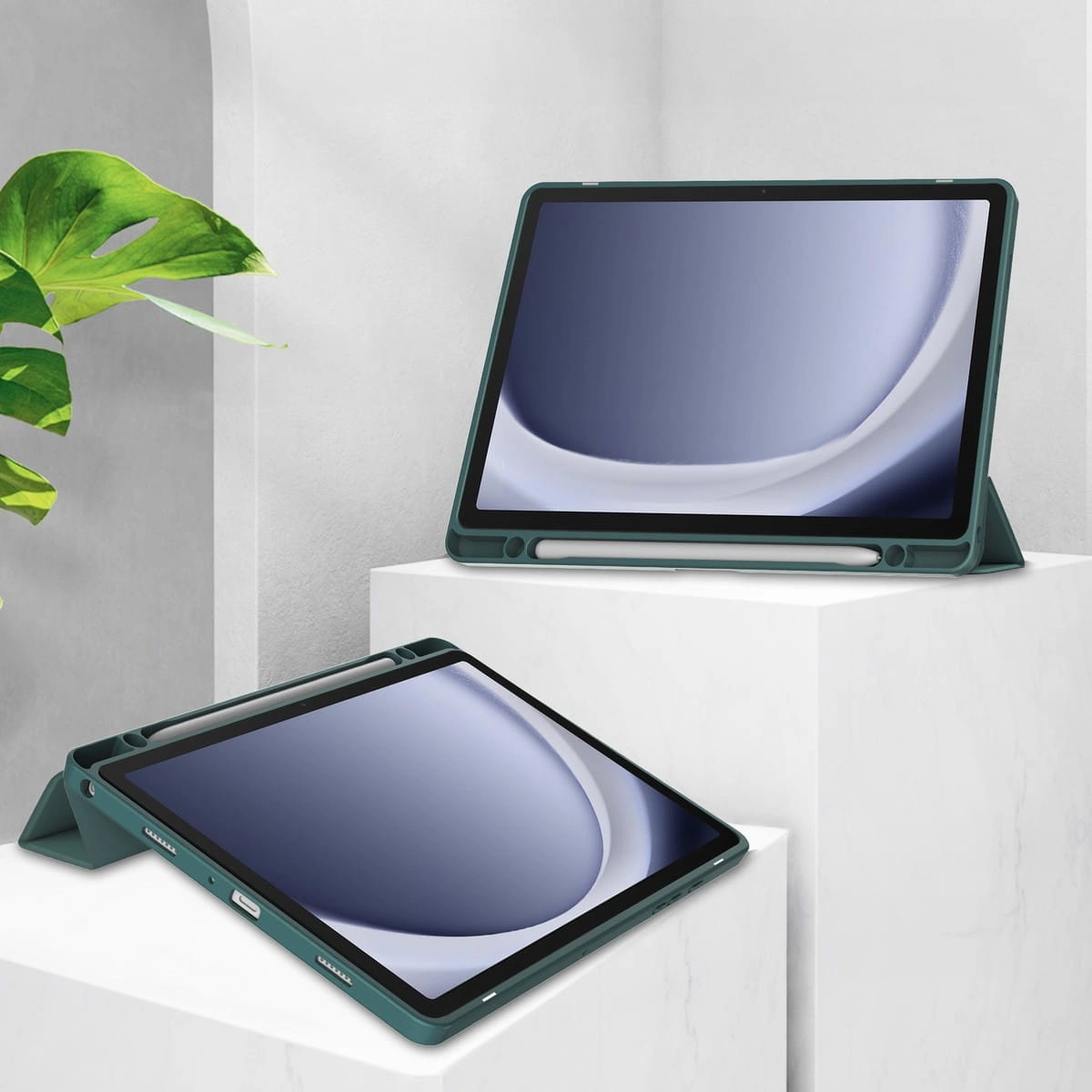 Bizon Case Tab Clear Matt Samsung Galaxy Tab A9 Plus dark green