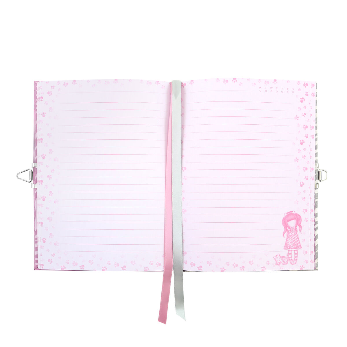 Diary with accessories Gorjuss Ruby wild Grey