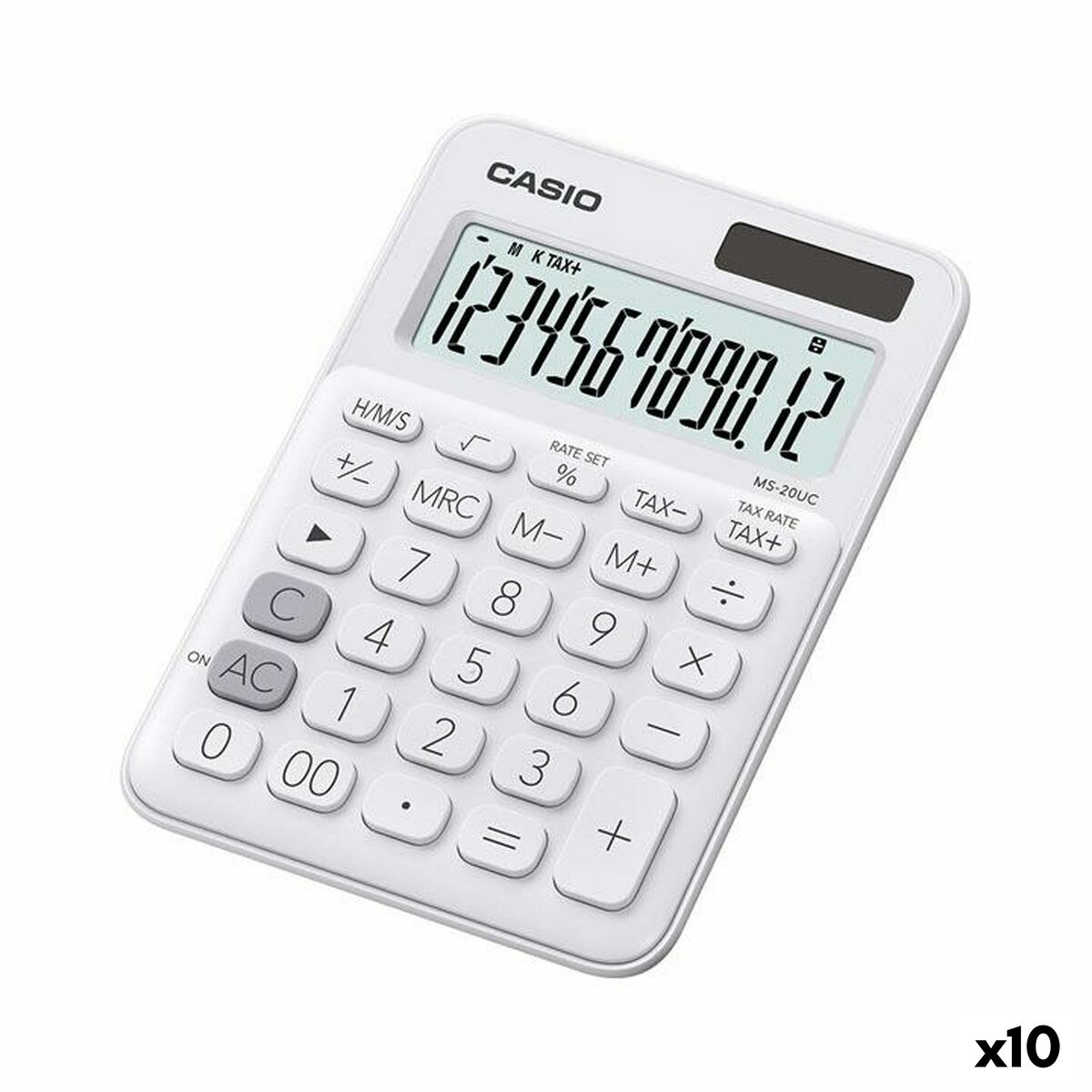 Calculator Casio MS-20UC White 2,3 x 10,5 x 14,95 cm (10 Units)