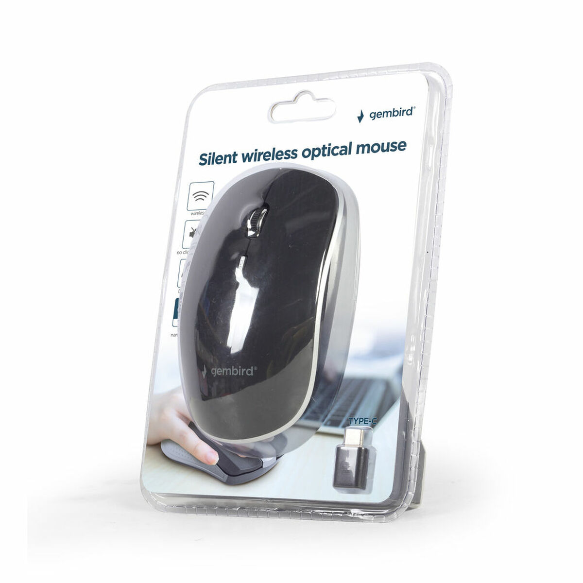 Mouse GEMBIRD PE2132159 Black 1600 dpi (1 Unit)