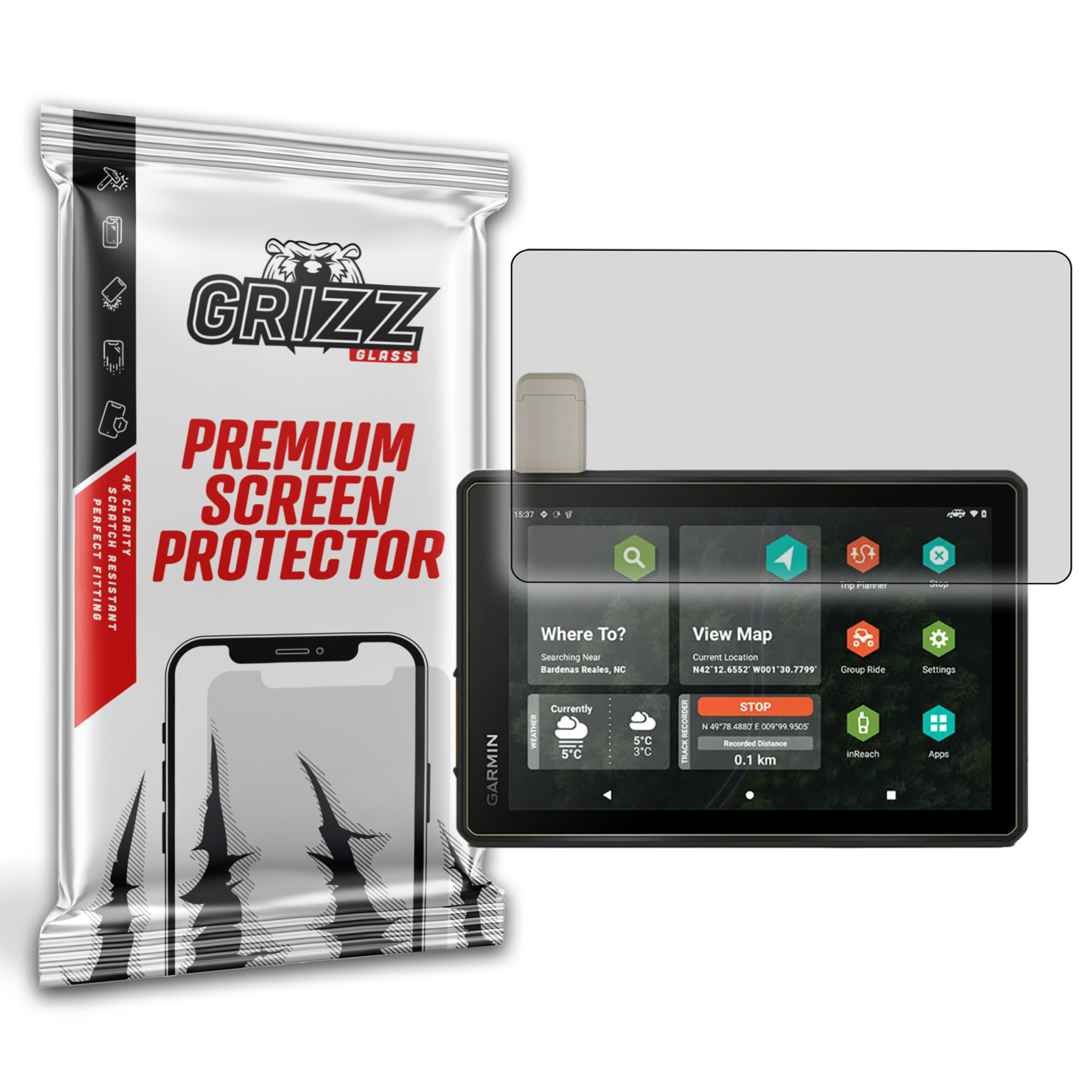 GrizzGlass PaperScreen Garmin Tread Overland Edition