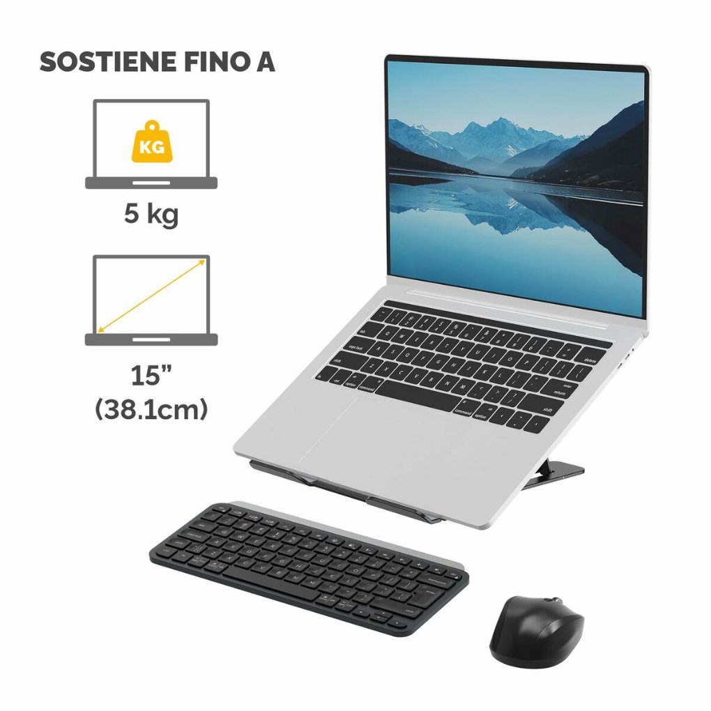 Folding and Adjustable Laptop Stand Fellowes Alumia