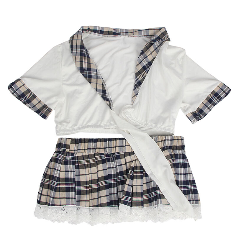 SUBBLIME - SEXY SCHOOLGIRL COSTUME TOP AND SKIRT L/XL SUBBLIME - SEXY SCHOOLGIRL COSTUME TOP AND SKIRT L/XL