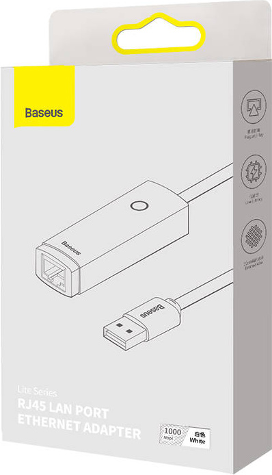 Baseus Lite Series USB-C - RJ45 Adapter (white)