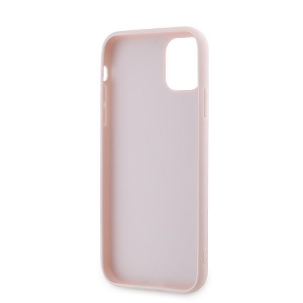 Karl Lagerfeld KLHCN61PQDSMGP Apple iPhone 11 / XR hardcase Diagonal Quilted Script pink