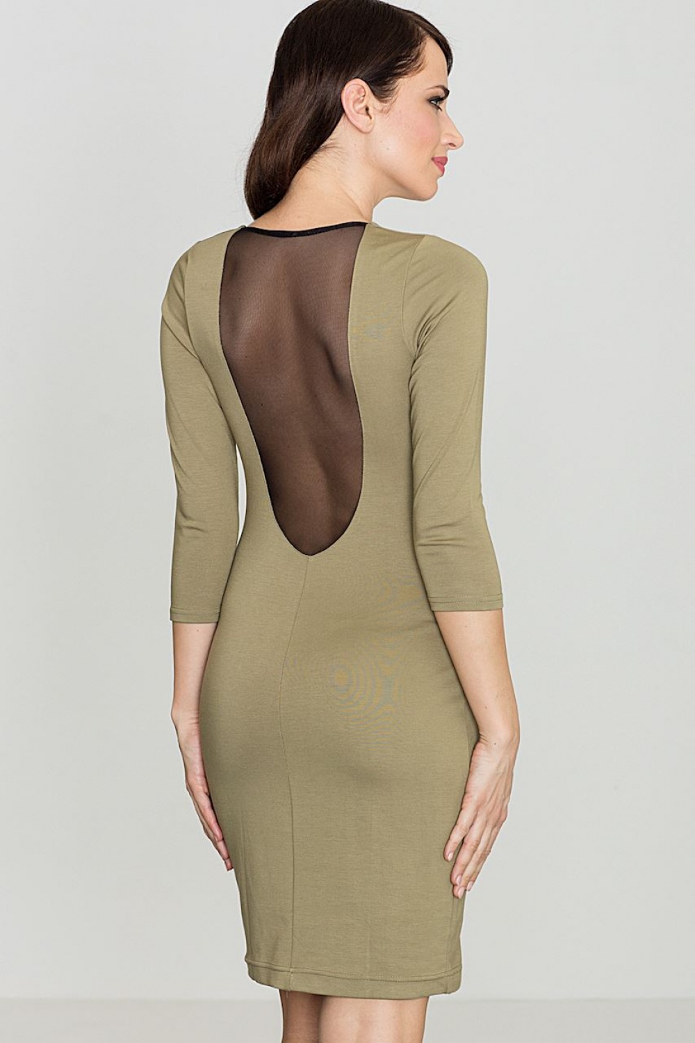  Short dress model 119334 Lenitif  green