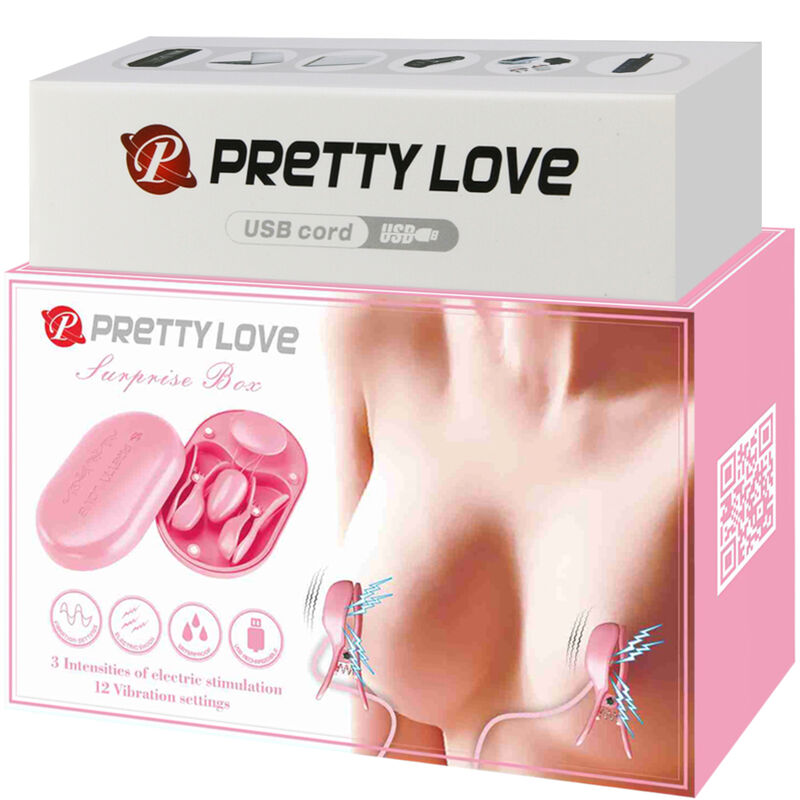 PRETTY LOVE - SURPRISE BOX PINK ELECTRO STIMULATION TWEEZERS