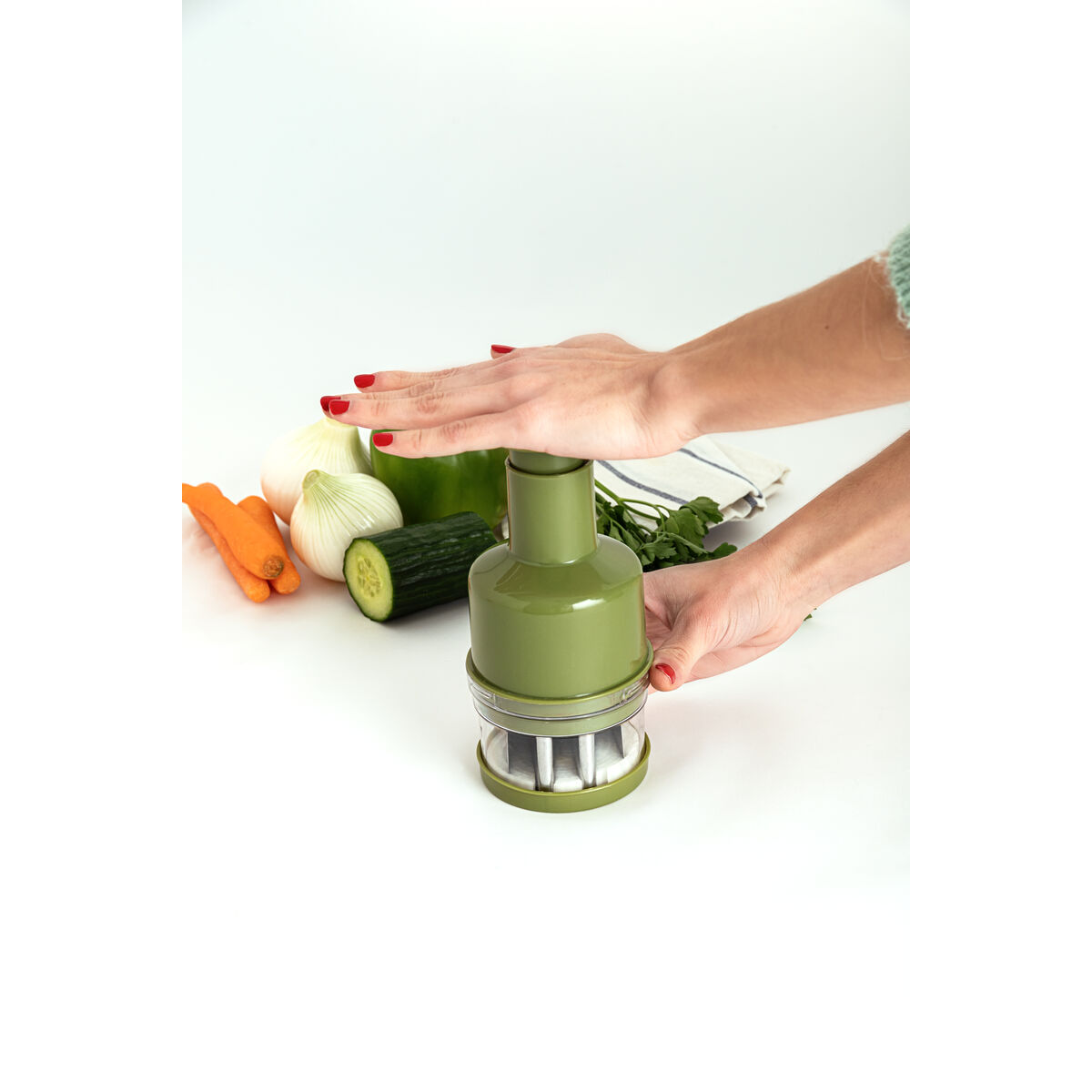 Mincer Quid Naturalia Manual Green Metal 8,2 x 23 cm Mincer Quid Naturalia Manual Green Metal 8,2 x 23 cm
