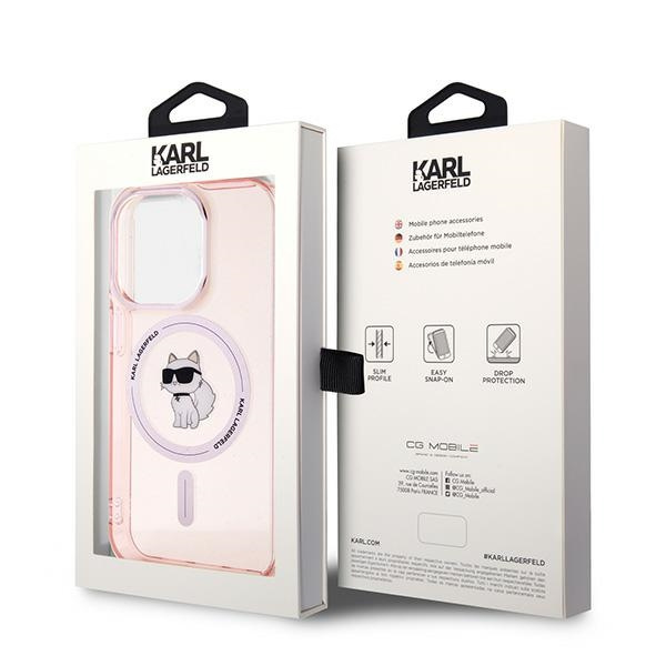 Karl Lagerfeld KLHMP14XHFCCNOP Apple iPhone 14 Pro Max hardcase IML Choupette MagSafe pink