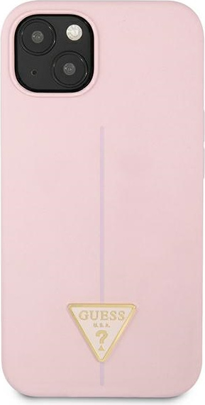 Guess GUHCP13SSLTGU Apple iPhone 13 mini purple hardcase Silicone Triangle