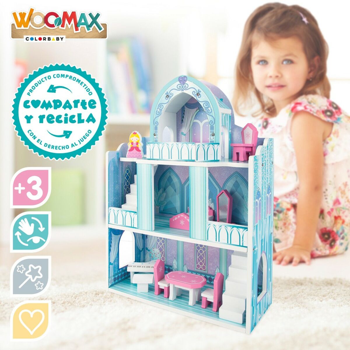 Miniaturowy Dom Woomax 9 Części 37 x 53,5 x 15 cm 2 Sztuk